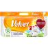 Velvet Sunshine Edition feines weißes Toilettenpapier mit Blumendruck und Duft 3lagig 8 Stück