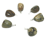 Ryolit Troml Anhänger Naturstein, 2,2-3 cm, 1 Stück, Stein aus klarem Bewusstsein