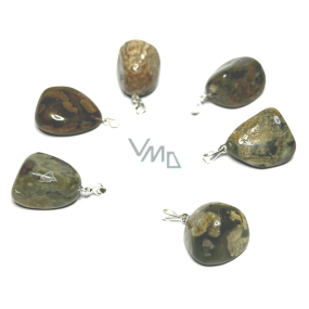 Ryolit Troml Anhänger Naturstein, 2,2-3 cm, 1 Stück, Stein aus klarem Bewusstsein