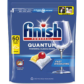 Finish Quantum All in 1 Lemon Sparkle Geschirrspültabs, 60 St.