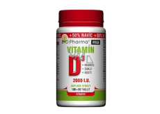 Bio Pharma Vitamin D3 2000 I.U. nahrungsergänzungsmittel 180 + 90 Tabletten