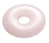 Rosenquarz Donut Naturstein 30 mm, Stein der Liebe