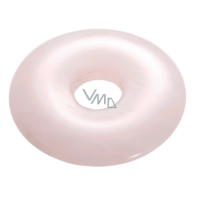 Rosenquarz Donut Naturstein 30 mm, Stein der Liebe