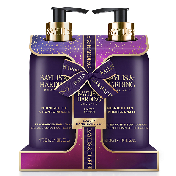 Baylis & Harding Fig and Pomegranate Flüssigseife 300 ml + Hand- und Körperlotion 300 ml, Kosmetikset für Frauen