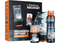 Loreal Paris Men Expert Magnesium Defence Duschgel 300 ml + Deodorant Spray 150 ml + Feuchtigkeitscreme für empfindliche Haut 50 ml, Kosmetikset für Männer