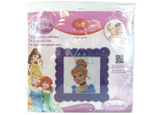 D&M Disney Stickerei Cinderella, Kreativset 20 x 20 cm, empfohlen ab 7 Jahren