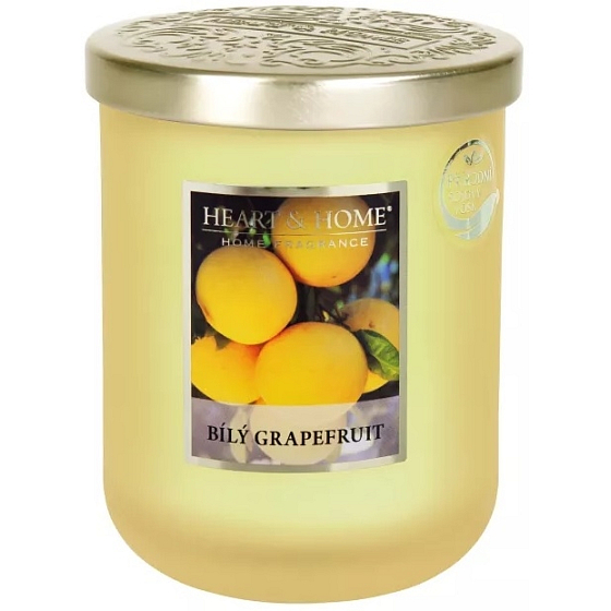 Heart & Home White Grapefruit Soja-Duftkerze groß brennt bis zu 75 Stunden 320 g