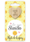 Nekupto Taschenumarmung Herz Du bist mein Sonnenschein, Umarmung für die Tasche 6 x 12 cm
