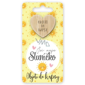 Nekupto Taschenumarmung Herz Du bist mein Sonnenschein, Umarmung für die Tasche 6 x 12 cm