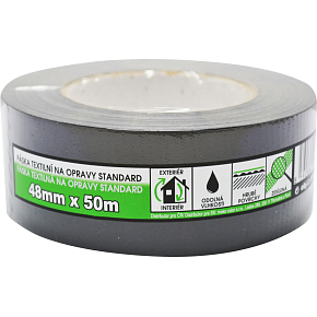 Mako Standard Textilreparaturband, schwarz, 48 mm × 50 m Mako Standard Textilreparaturband, schwarz, 48 mm × 50 m