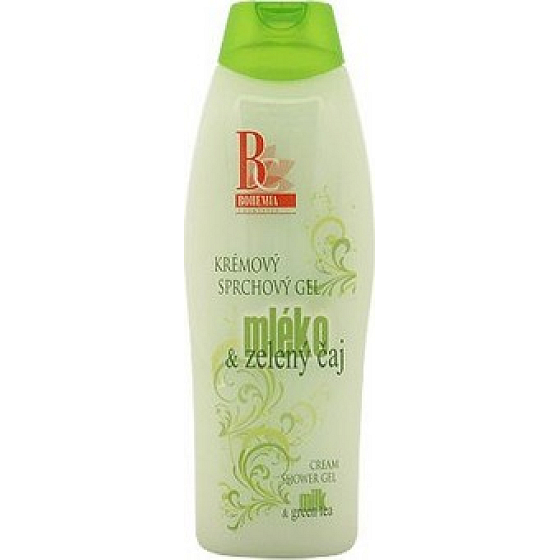 Bohemia Gifts Milch und grüner Tee cremiges Duschgel 500 ml