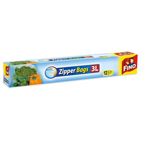Fino Zipper Bags Reißverschlusstaschen 3 Liter, 12 Stück