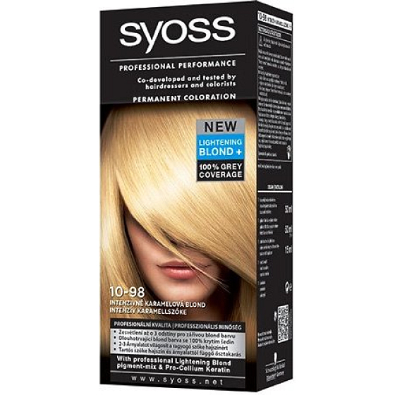 Syoss Lightening Blond Professionelle Haarfarbe 10 - 98 Intensives Karamellblond