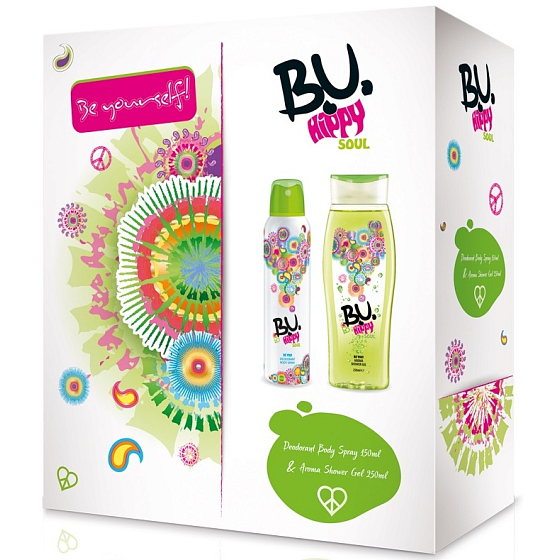 BU Hippy Soul Deodorant Spray 150 ml + Duschgel 250 ml, Geschenkset für Frauen