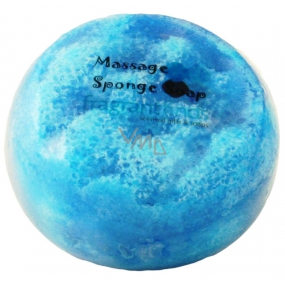 Duftende Ormani Glycerin Massage Seife mit einem Schwamm gefüllt mit dem Duft von Giorgio Armani Parfüm in hellblau 200 g