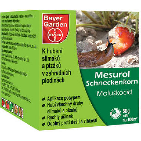 Bayer Garden Mesurol Schneckenkorn zum Töten von Schnecken und Schnecken 50 g