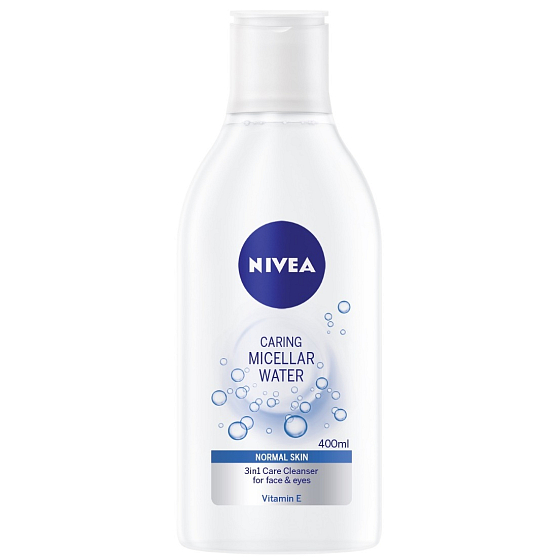 Nivea Caring Micellar Water Erfrischendes pflegendes Mizellenwasser für normale bis Mischhaut 400 ml