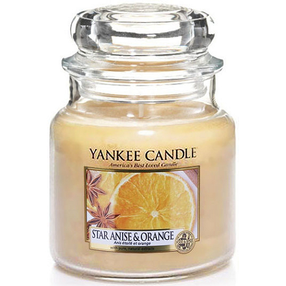 Yankee Candle Star Anise & Orange - Duftkerze mit Anis und Orange Classic Medium Glass 411 g