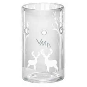 Yankee Candle Winterscape Aromalampe aus Klarglas und Silber 15 x 8 cm
