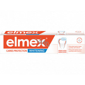 Elmex Caries Protection Whitening mit Whitening-Effekt, Schutz vor Karies, Zahnpasta mit Aminfluorid 75 ml