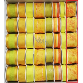 Ditipo Stoffband mit Draht gelb mit Fliege 2 mx 40 mm 1 Stück