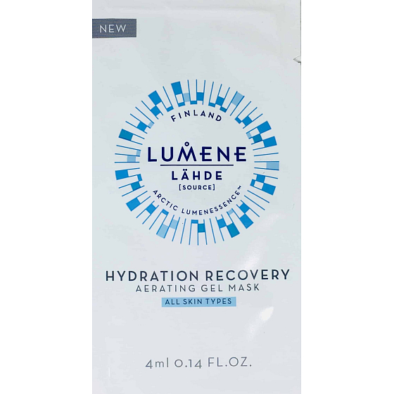 Lumene Source Hydration Moisturizing Regenerating Oxygenating Face Gel Mask für alle Hauttypen 4ml