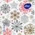 Aha Papierservietten 3-lagig 33 x 33 cm 20 Stück Weihnachtsschneeflocken