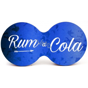 Nekupto Korkuntersetzer Rum und Cola 19 x 9,5 x 0,3 cm