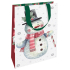 Nekupto Geschenkpapiertüte mit Prägung 17,5 x 11 x 8 cm Weihnachtsschneemann