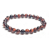Tigerauge rot / Stierauge Armband elastischer Naturstein, Kugel 6 mm / 16-17 cm, Stein der Sonne und Erde, bringt Glück und Reichtum