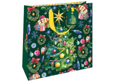 Nekupto Geschenkpapier Tasche Luxus 33 x 33 cm Weihnachtsbaum