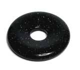 Goldstein Blauer Avanturin Donut 30 mm, Stein des Ehrgeizes