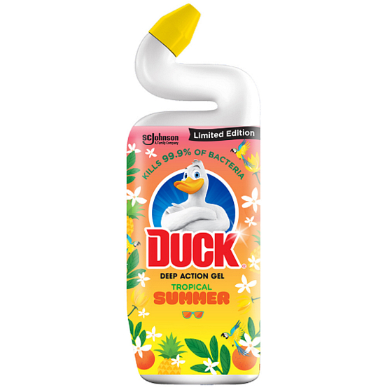 Duck Deep Action Gel Tropical Summer Flüssiger Toilettenreiniger 750 ml