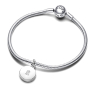 Charme Sterling Silber 925 Medaillon Schlüssel, Anhänger Armband Liebe