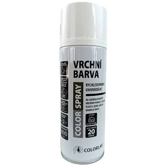 Colorlak Colorspray RAL9010 Decklack weiß Glanzspray 400 ml