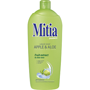 Mitia Apfel & Aloe flüssige Seife, Nachfüllung, 1 l