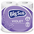 Big Soft Violet 2-lagiger Toilettenpapier, 4 Rollen, 20 m Rolle