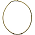 Goldene Halskette mit silbernen Steinen 38 cm