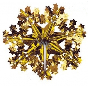 Gold Kupfer hängende Schneeflocke 30 cm