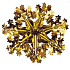 Gold Kupfer hängende Schneeflocke 30 cm