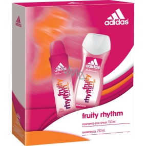 Adidas Fruity Rhythm Deodorant Spray 150 ml + Duschgel 250 ml, für Frauen Kosmetikset