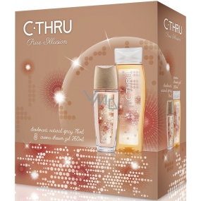 C-Thru Pure Illusion parfümiertes Deodorantglas für Frauen 75 ml + Duschgel 250 ml, Kosmetikset