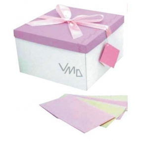 Anděl Faltbare Geschenkbox mit ganzjährig weißem Rosa 22 x 22 x 13 cm