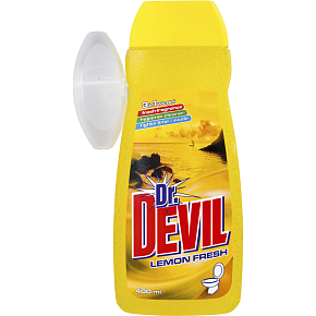 Dr. Devil Lemon Fresh, WC-Gel + Halter, 400 ml