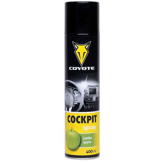 Coyote Cockpit Apple antistatisch, reinigt und behandelt Kunststoff, Leder, Gummi, Holz, Kunstleder im Innenraum des Fahrzeugs 400 ml Spray