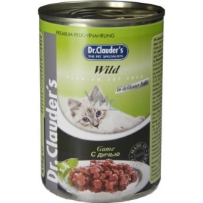DR. Clauders Wild mit feinen Stücken komplett Katzenfutter 415 g