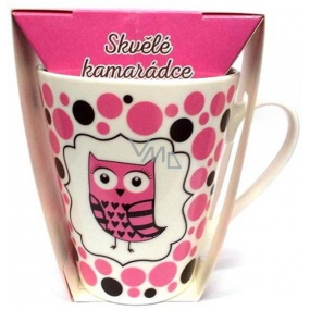 Albi Dobroty Geschenkset Tasse und loser Tee ohne Hibiskus, aromatisiert Great Friend Pink 300 ml