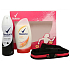 Rexona Motionsense Invisible Schwarz + Weiß Antitranspirant Deodorant Spray für Frauen 150 ml + Tropical Power Duschgel 250 ml + Sportkoffer zum Laufen, Kosmetikset