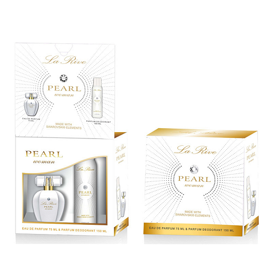 La Rive Swarovski Pearl parfümiertes Wasser für Frauen 75 ml + Deodorant Spray 150 ml, Geschenkset