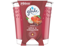Glade Apfel & Zimt und Muskatnuss Duftkerze im Glas, Brenndauer bis zu 30 Stunden 120 g